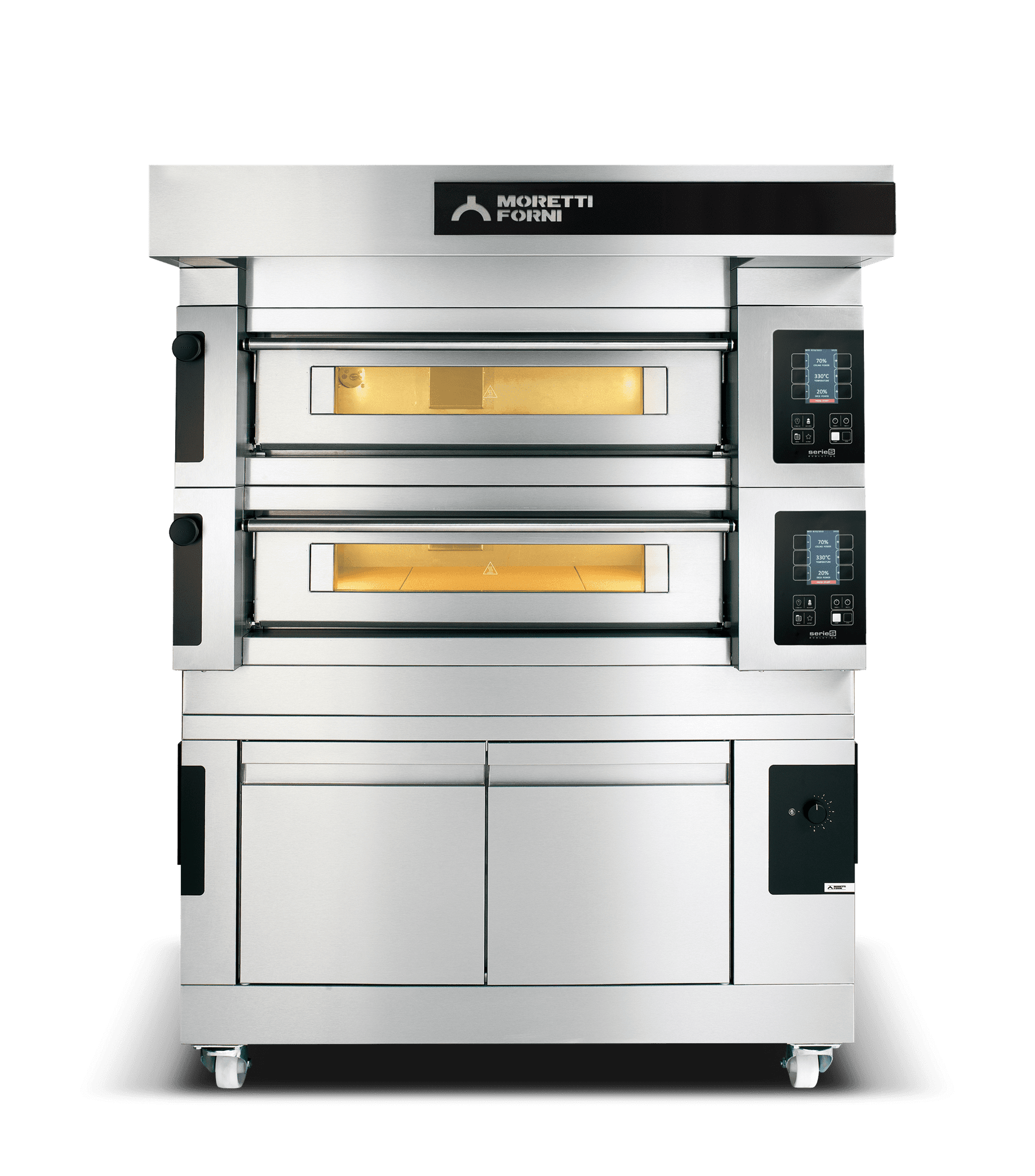 MORETTI FORNI SERİ S 105E MODÜLER ELEKTRİKLİ BUHARLI, MAYALANDIRMALI ÇOK AMAÇLI KATLI FIRIN 1x22 CM + 1x16 CM resmi