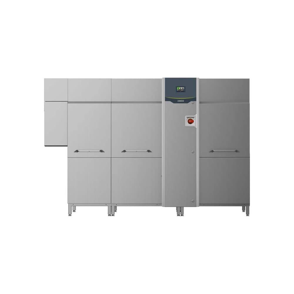 ZANUSSI ÇOKLU DURULAMALI KONVEYÖRLÜ BULAŞIK YIKAMA MAKİNESİ 3.600 TABAK/SAAT SOLDAN SAĞA resmi