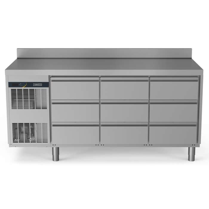 ZANUSSI NPT ACTIVE HP SERİSİ 9x1/3 ÇEKMECELİ SIRTLIKLI TEZGAH TİP BUZDOLABI resmi