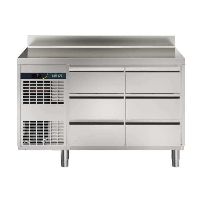 ZANUSSI NPT ACTIVE HP SERİSİ 6x1/3 ÇEKMECELİ SIRTLIKLI TEZGAH TİP BUZDOLABI resmi