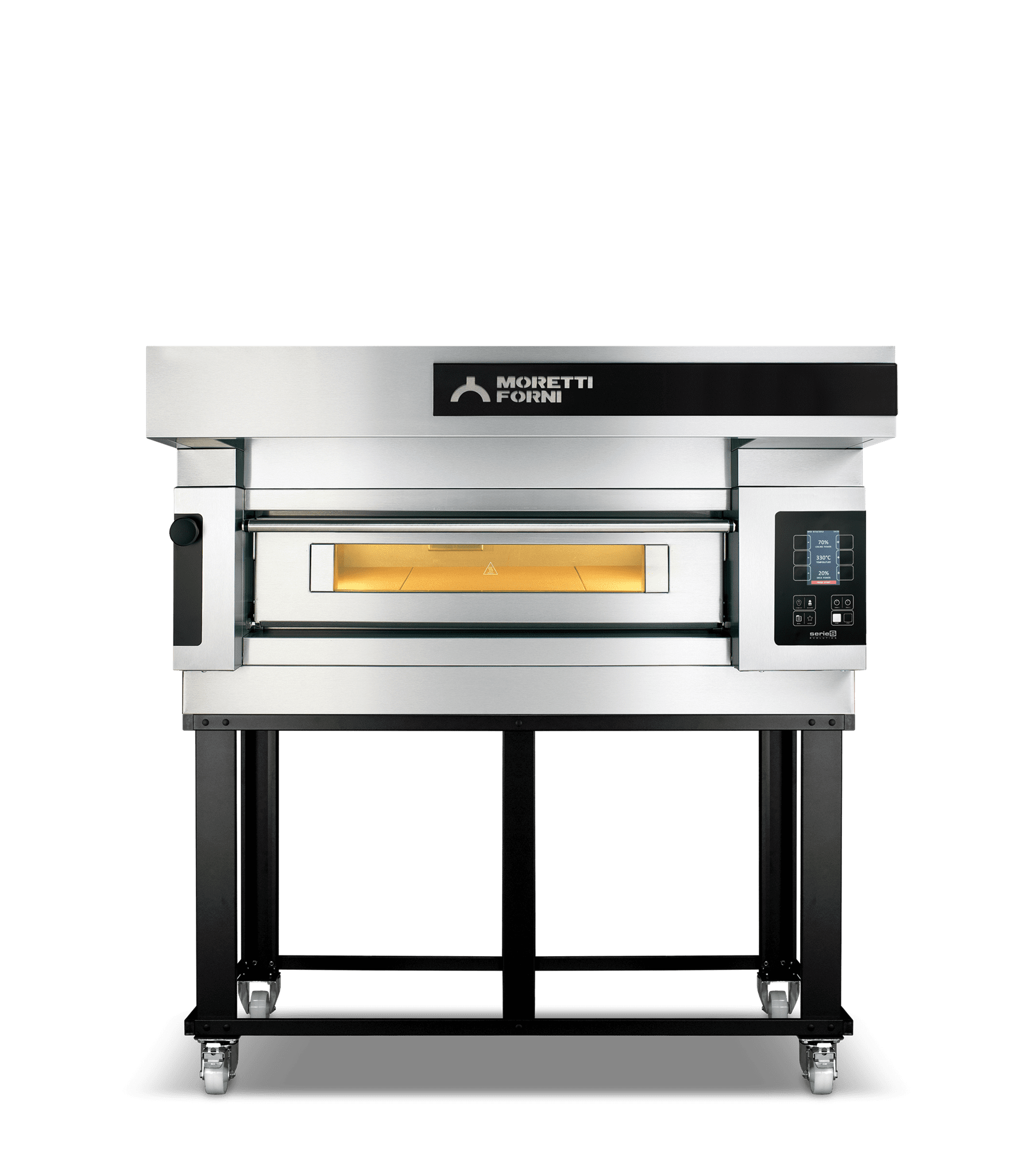 MORETTI FORNI SERİ S 105E MODÜLER ELEKTRİKLİ ALT STANDLI KATLI PİZZA FIRINI 1x15 CM resmi