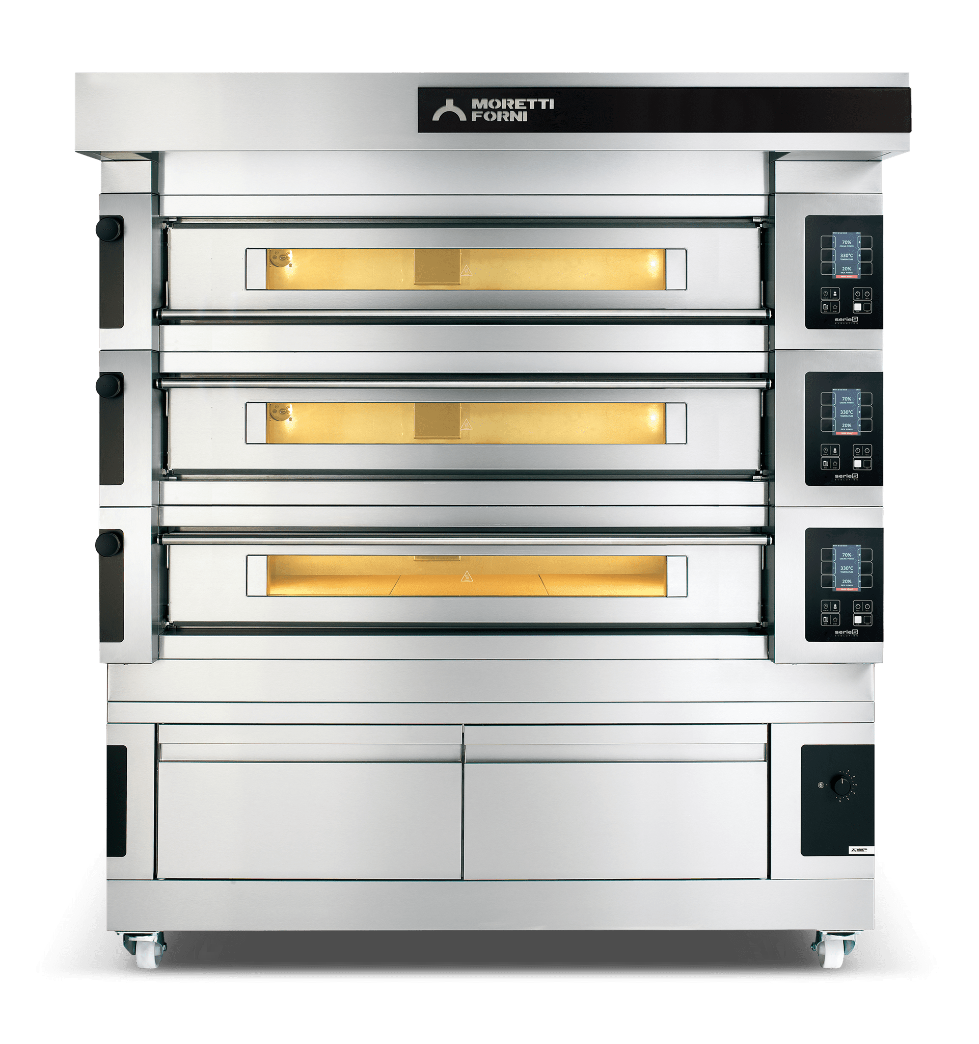 MORETTI FORNI SERİ S 140E MODÜLER ELEKTRİKLİ BUHARLI, MAYALANDIRMALI ÇOK AMAÇLI KATLI FIRIN 3x16 CM resmi